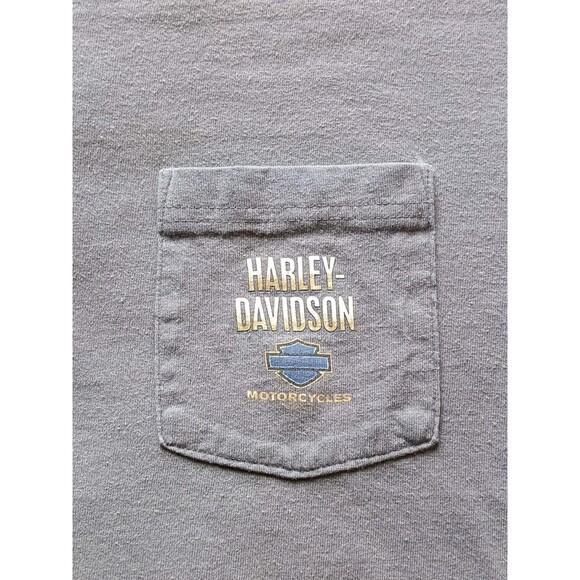 Harley Davidson T-Shirt Men's XL Hawaii Graphic Print Blue Short Sleeve Vintage - Picture 4 of 8